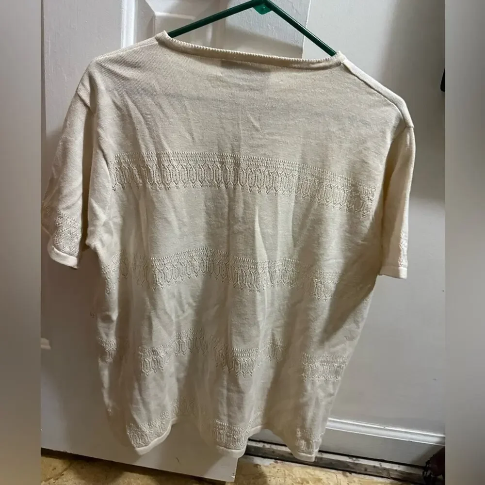 90s knit embroidery tee granny core - Picture 6 of 8